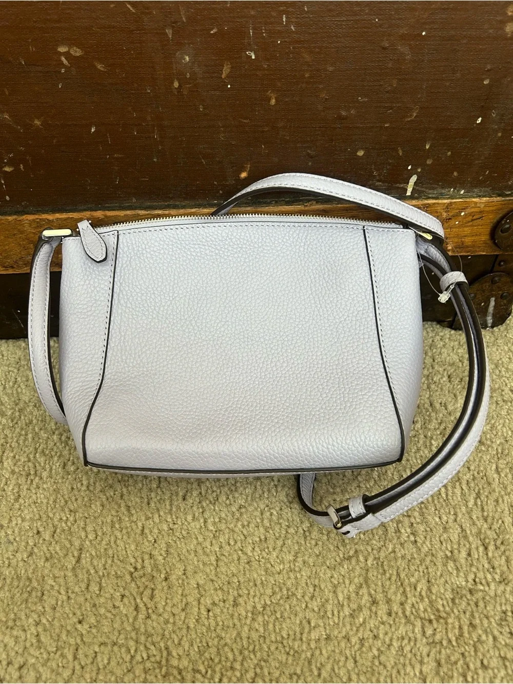 kate spade Pebbled Leather Crossbody in Light purple